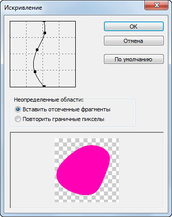 Искривление фигуры. Фотошоп