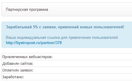 Партнерская программа сервиса Блогопост Partnerskaja programma servisa Bystropost