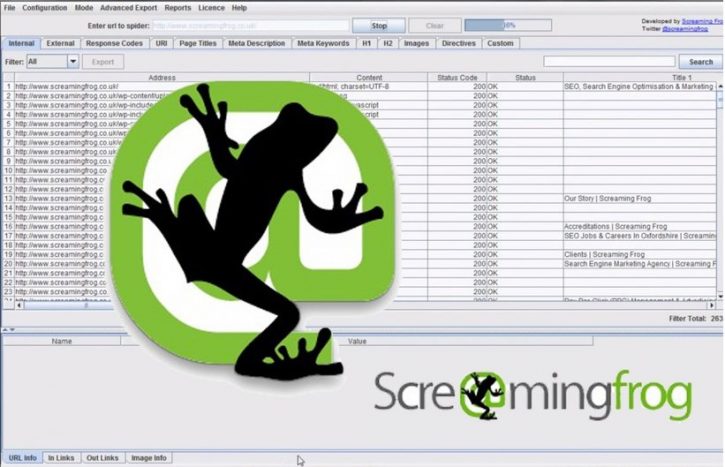 технический аудита сайта Screaming Frog SEO Spider