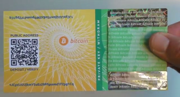 Бумажный Bitcoin-кошелек